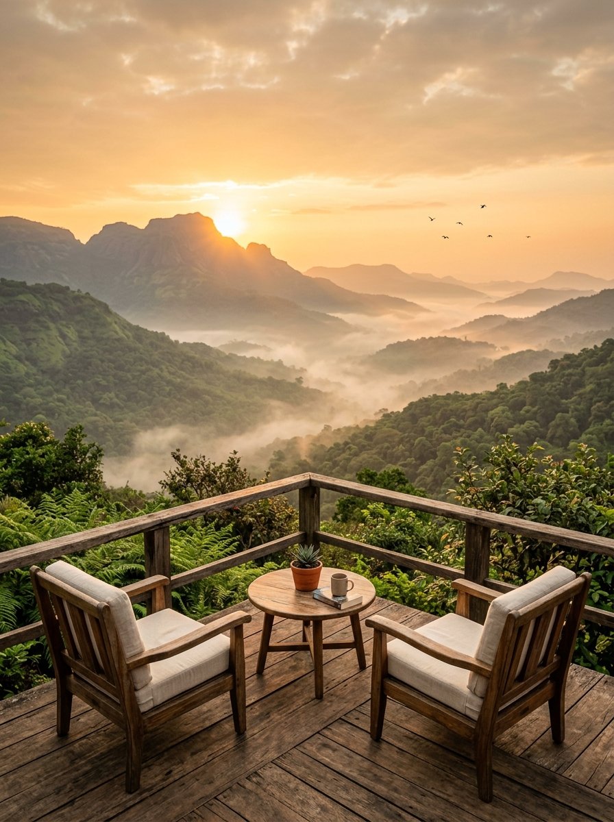 Prakruti Acres Hillside Balcony View