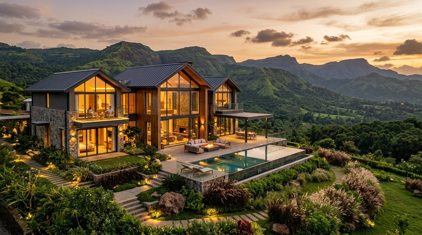 Custom Farmhouse Villa Architecture